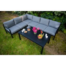 Dārza mēbeļu komplekts ALLUMINIO GRANDE BLACK